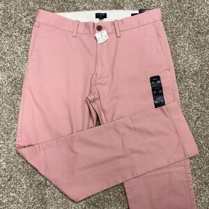 NEW J Crew Flex Slim Fit Pink Chino Pants Mens Size 30x30